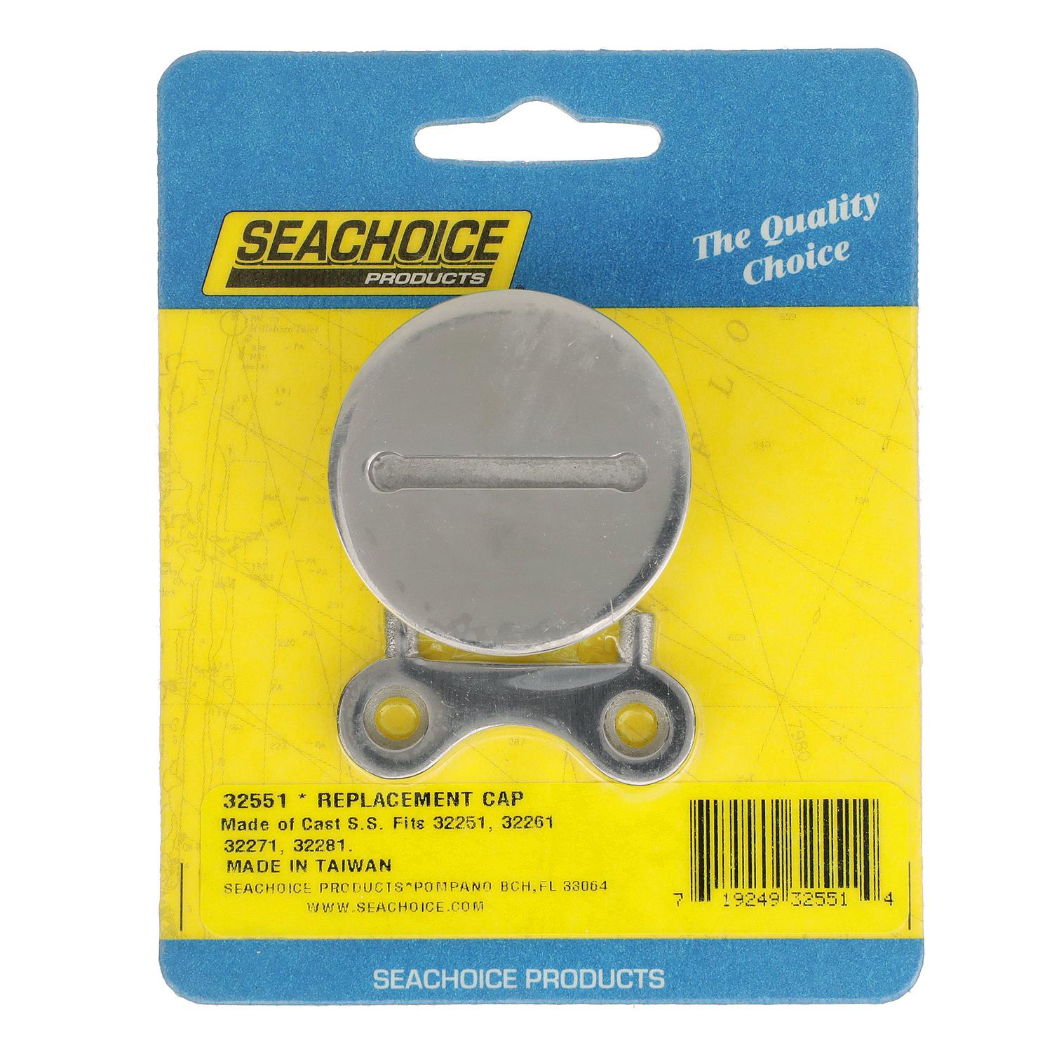 Seachoice Stainless Steel Replacement Cap For Seachoice Deck Fill 32251, 32261, 32271 or 32281