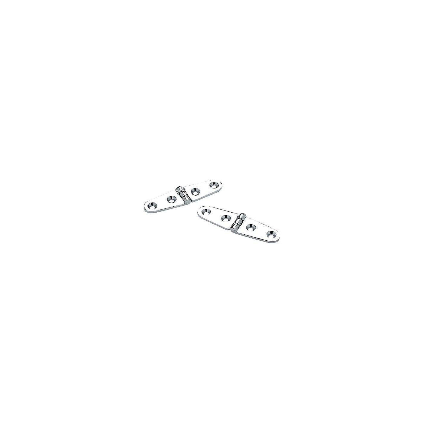 Seachoice Chrome Plated Brass Strap Hinges (1 Pair Per Pack)