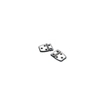SeaChoice 50-34351 (2) 2-1/4" x 1-1/2" Polished Stainless Steel 3/4" Short Side Hinges with Black Nylon Base Plate