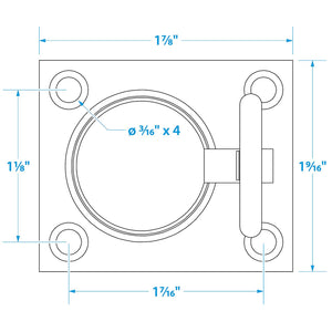 Seachoice Flush Ring Pull