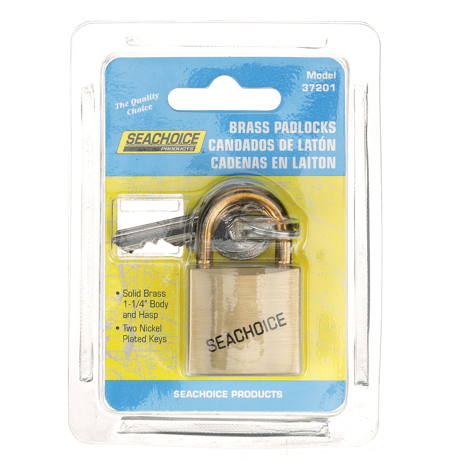 1-1/4in Solid Brass Body Padlock - Single Lock