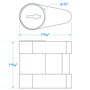 Seachoice Solid Brass Trailer Hitch Lock