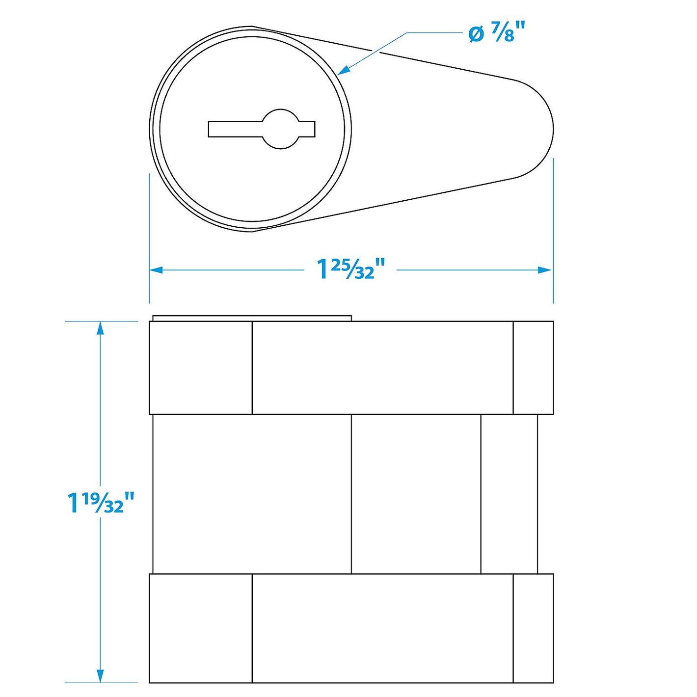 Seachoice Solid Brass Trailer Hitch Lock