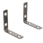 Seachoice 37551 Stainless Steel 90 Degree Angle Brackets (1 Pair Per Pack)