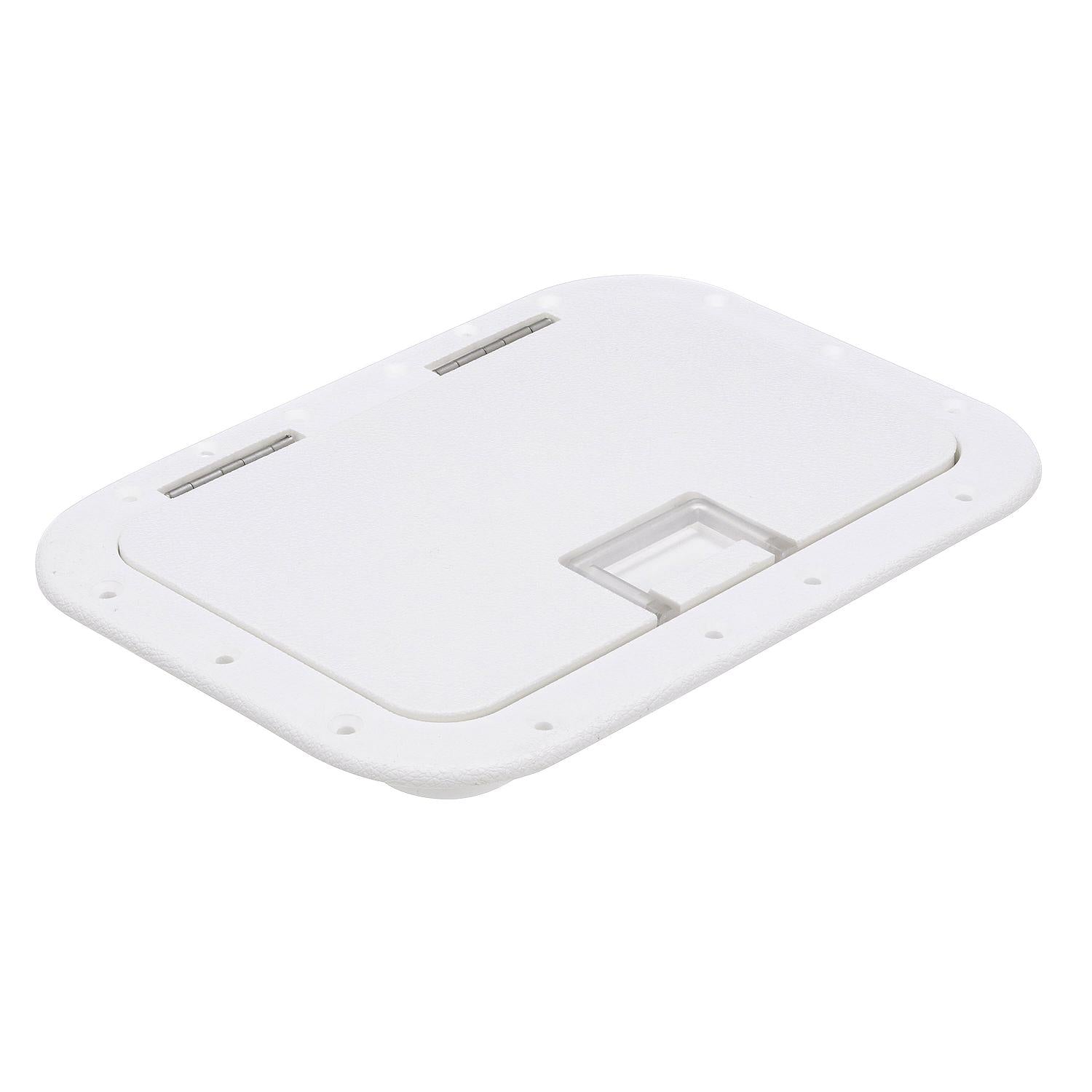 Seachoice 39141 Polypropylene 7" x 11" ID Hatch With Molded in 100 Degree Stainless Steel Hinge