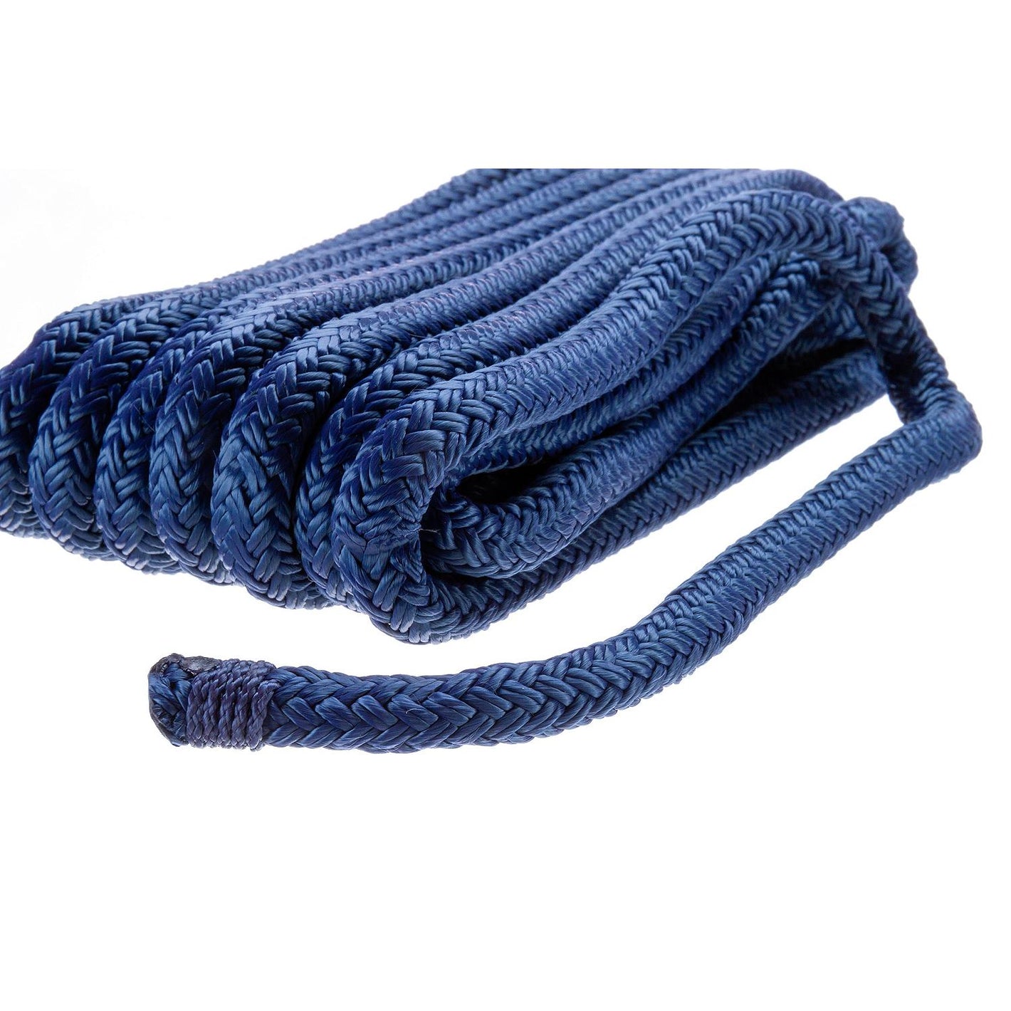Double Braid Nylon Dock Line, Navy, 3/8in x 15ft