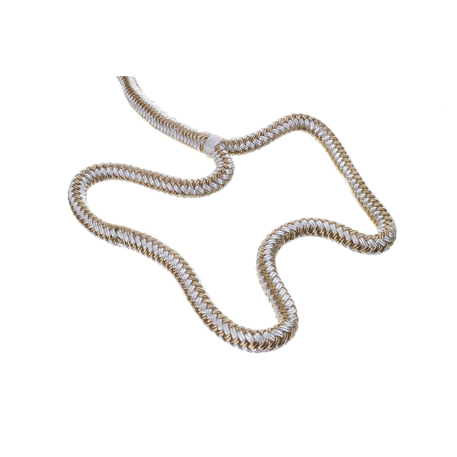 Double Braid Nylon Dock Line, Gold/White, 1/2in x 25ft