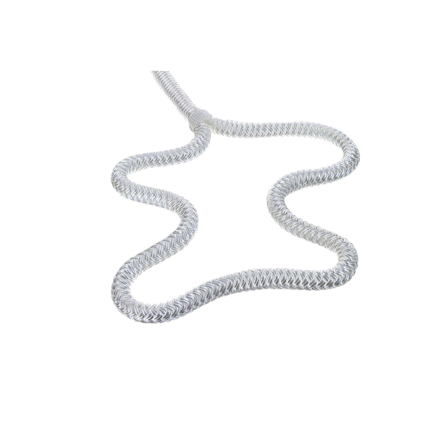 Double Braid Nylon Dock Line, White, 1/2in x 20ft