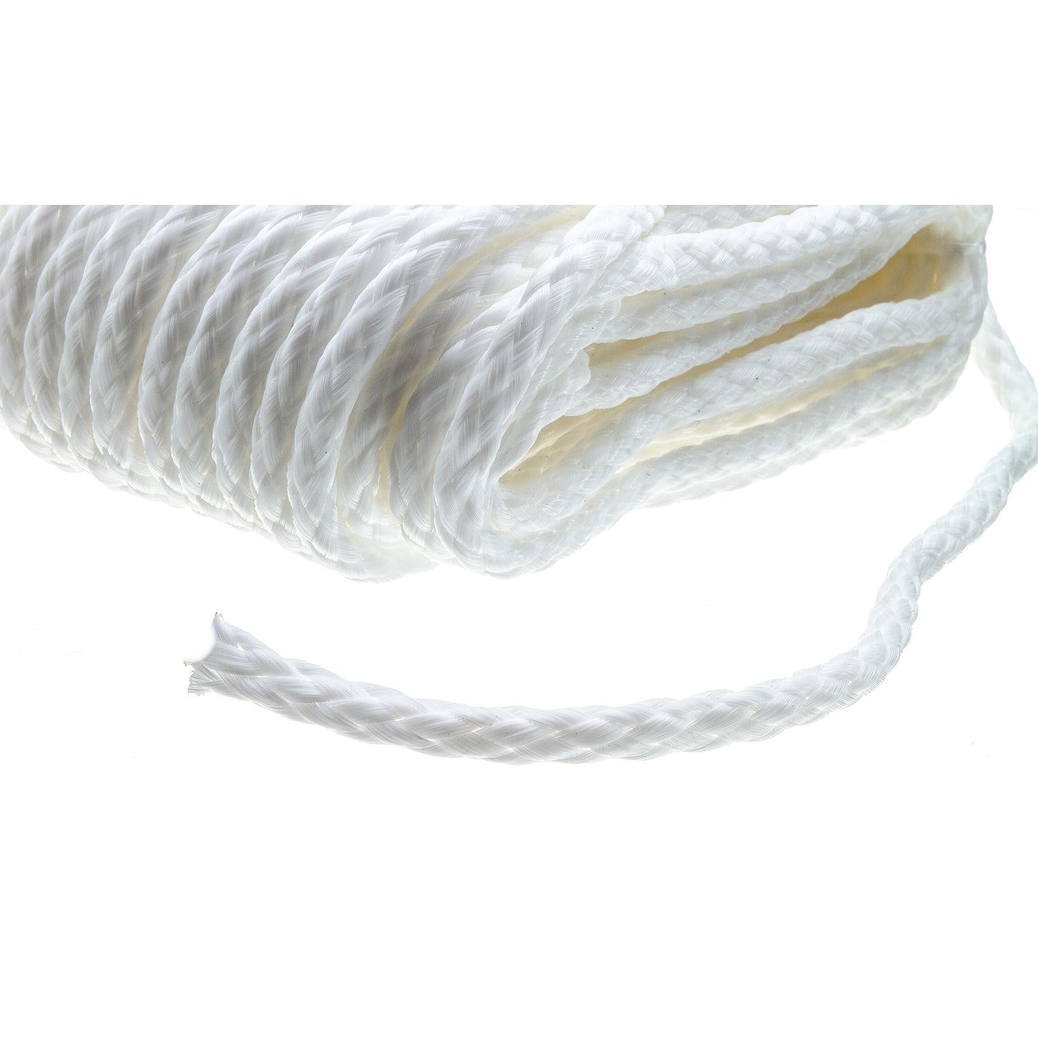 Seachoice 40211 Hollow-Braid Polypropylene Anchor Line, White, 3/8" x 75'