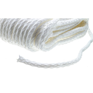 Seachoice 40201 Hollow Braid Polypropylene Anchor Line, White, 1/4" x 50'