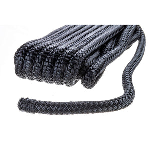 Seachoice 40291 Double Braid Nylon Dock Line 3/8" x 15' Black