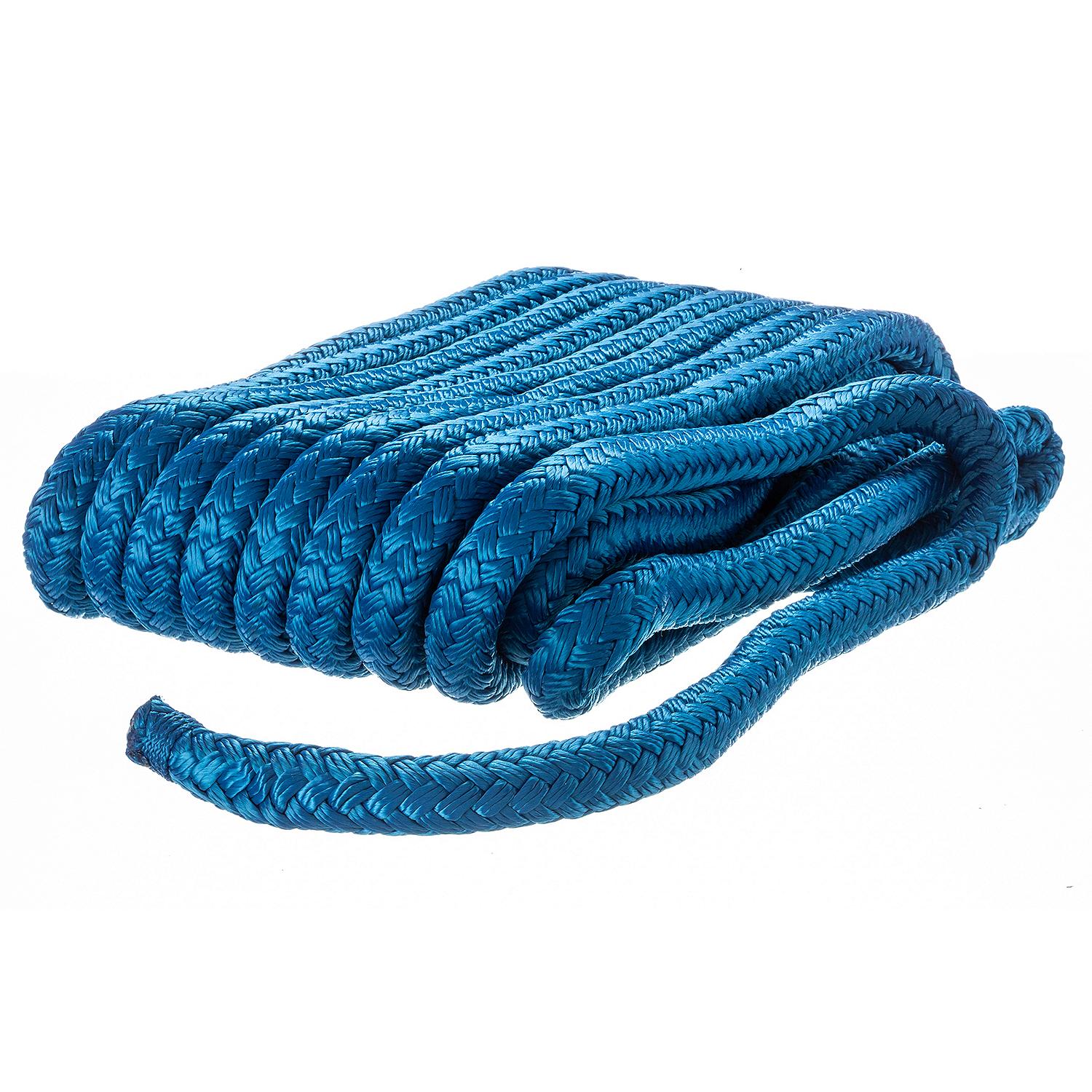 Seachoice 40431 Double Braid Nylon Dock Line 5/8" x 35' Blue