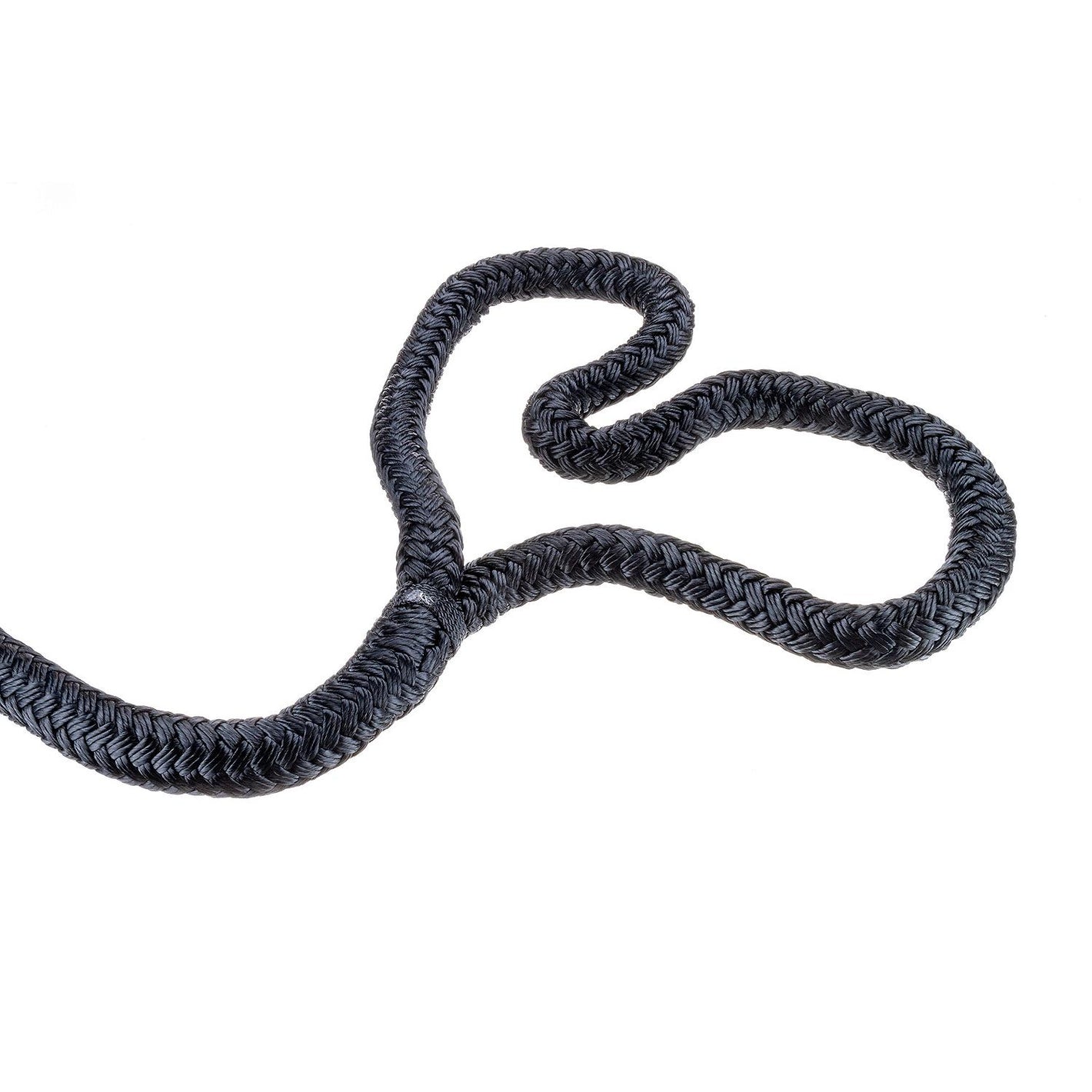 Double Braid Nylon Dock Line, Black, 5/8in x 20ft