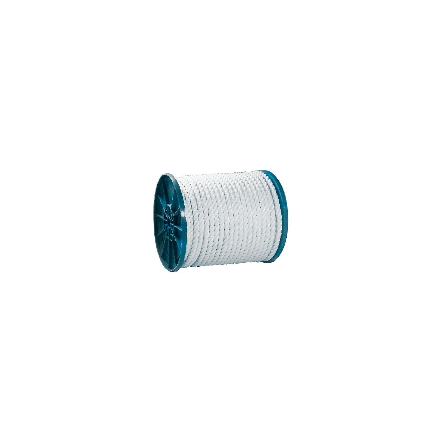 Twisted Nylon Rope, White, 1/4" x 600'