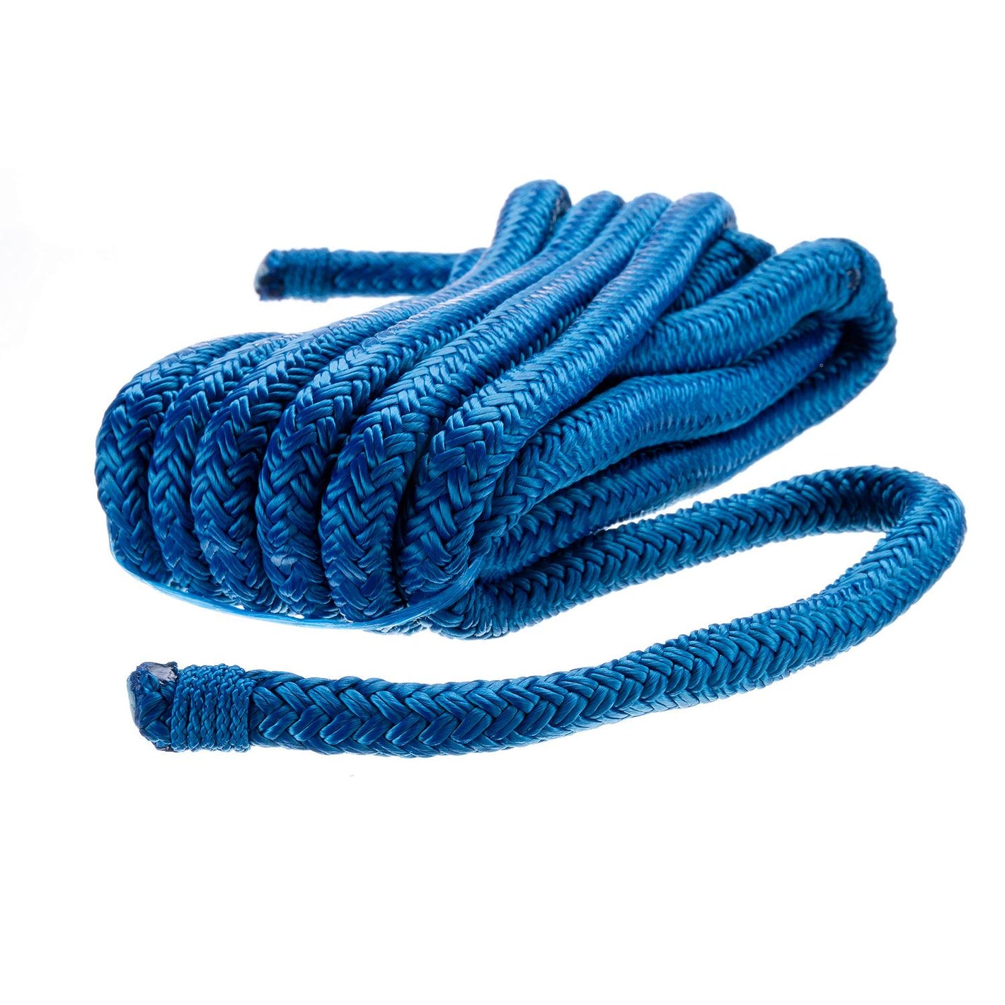 Double Braided Nylon Fender Line, Blue, 3/8in x 6ft, 2/PK