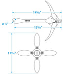 Seachoice 41010 Galvanized Folding Grapnel Anchor, 5-1/2 lbs.