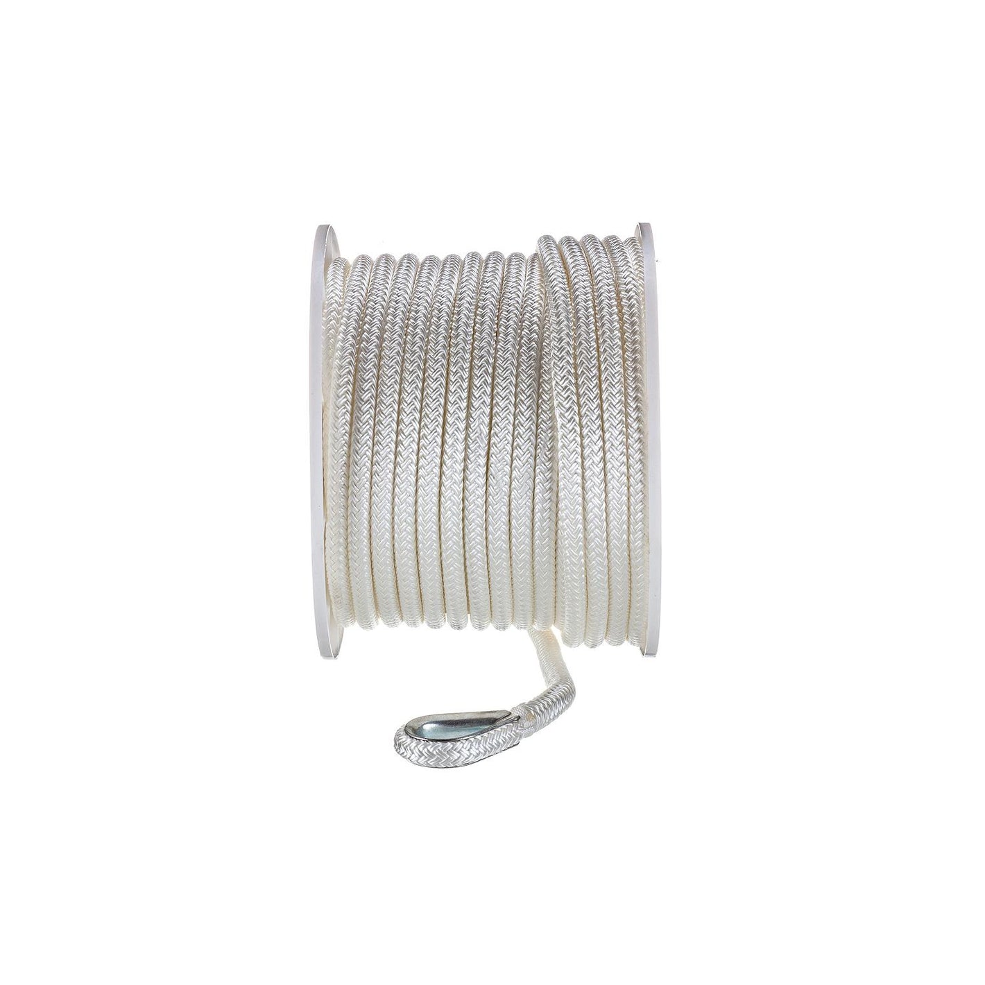 Double Braid Nylon Anchor Line, White, 1/2in x 150ft