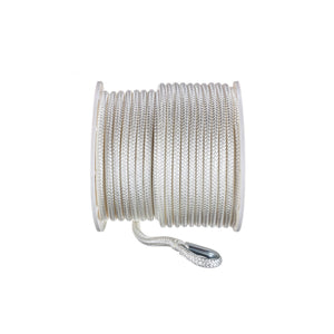 Double Braid Nylon Anchor Line, White, 1/2in x 200ft