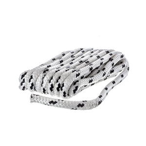 Seachoice 42401 Double Braided 100% MFP Dock Line 3/8" x 15' White w/Black Tracer