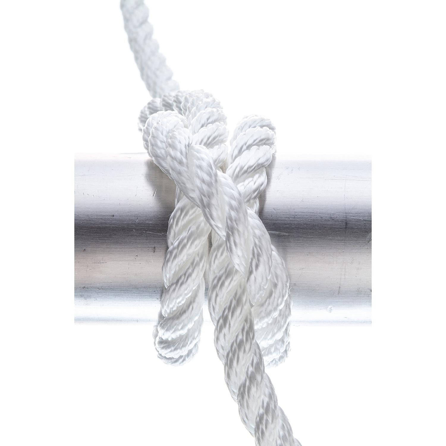 3-Strand Twisted Nylon Dock Line, 3/8in x 15ft, White