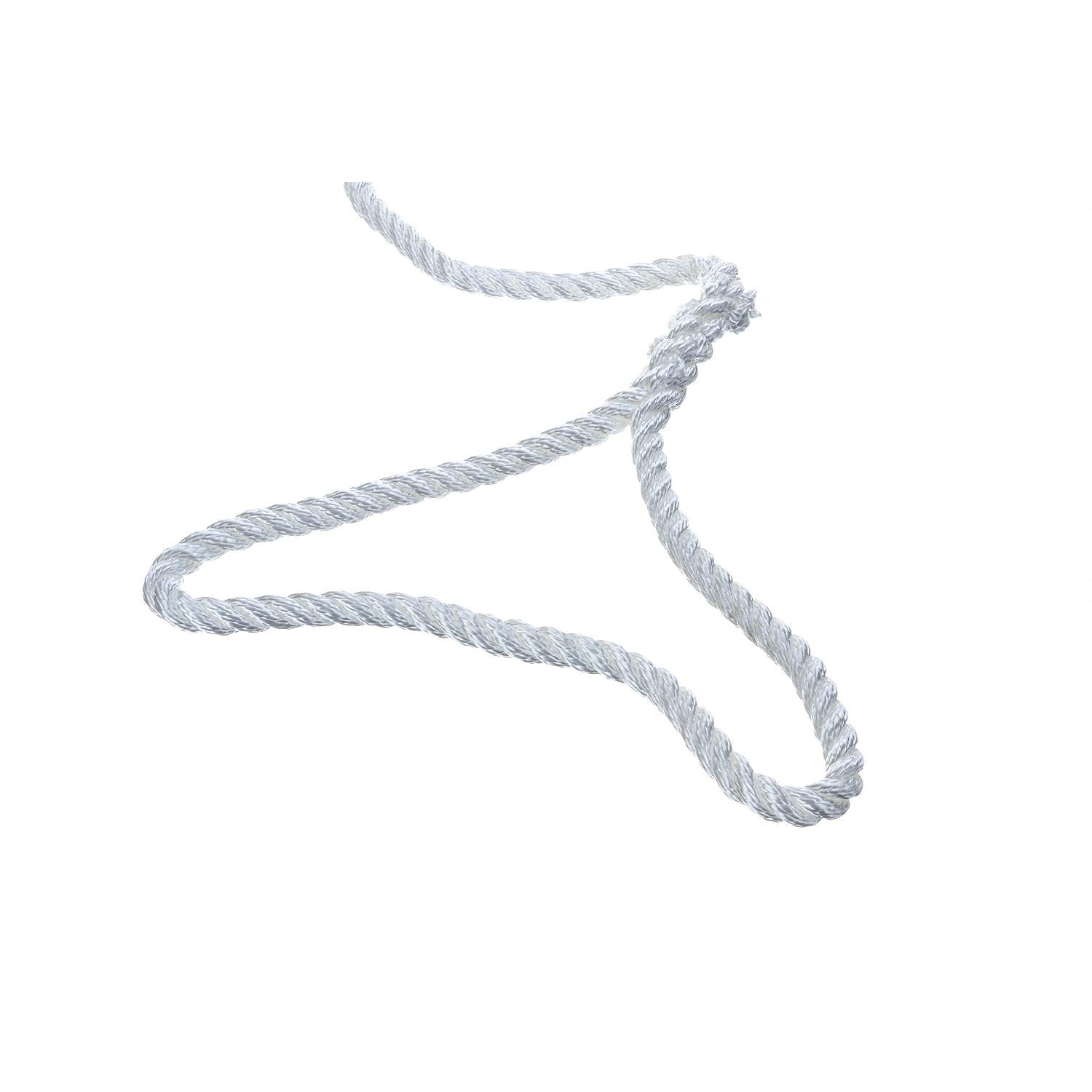 3-Strand Twisted Nylon Dock Line, 3/8in x 20ft, White