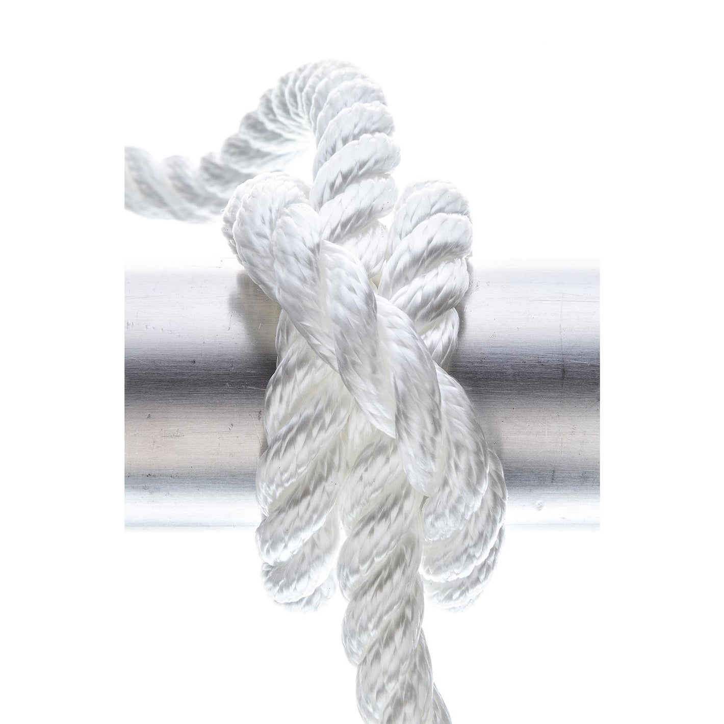 3-Strand Twisted Nylon Dock Line, 1/2in x 15ft, White