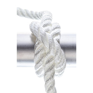 Seachoice 42571 3-Strand Twisted Nylon Dock Line, 1/2" x 25', White