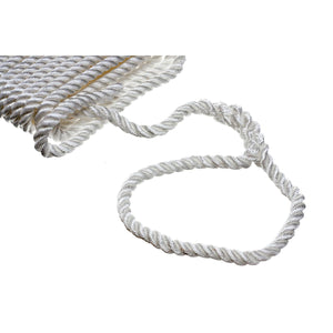 Seachoice 42611 3-Strand Twisted Nylon Dock Line, 5/8" x 30', White