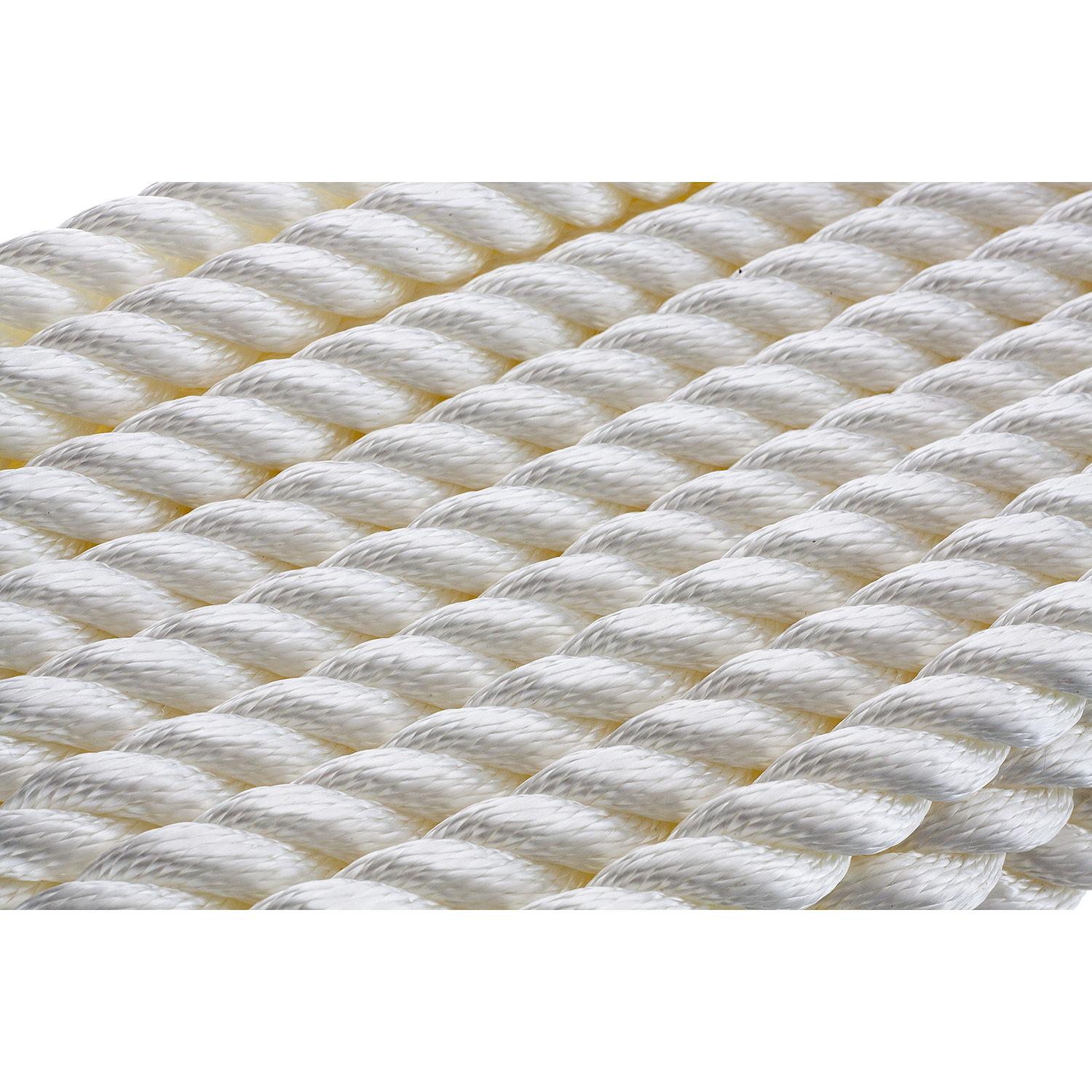 Seachoice 3-Strand Twisted Nylon Dock Line, White, 3/4" x 35'