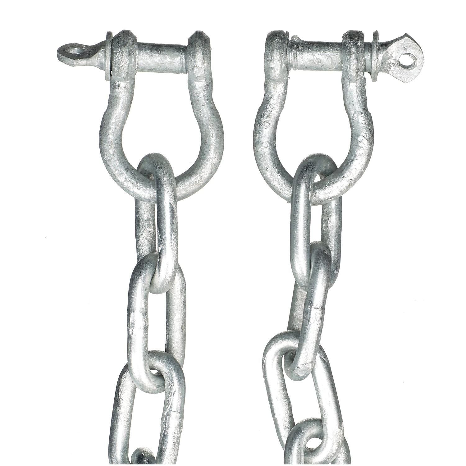 Galvanized Anchor Lead Chain w/ Shackles, 3/16in x 4ft