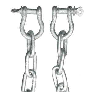 Galvanized Anchor Lead Chain w/ Shackles, 3/16in x 4ft