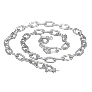 Galvanized Anchor Lead Chain w/ Shackles, 5/16in x 5ft