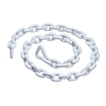White PVC Coated Galvanized Anchor Lead Chain, 3/8in x 6ft