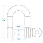 Seachoice Stainless Steel "D" Anchor Shackle