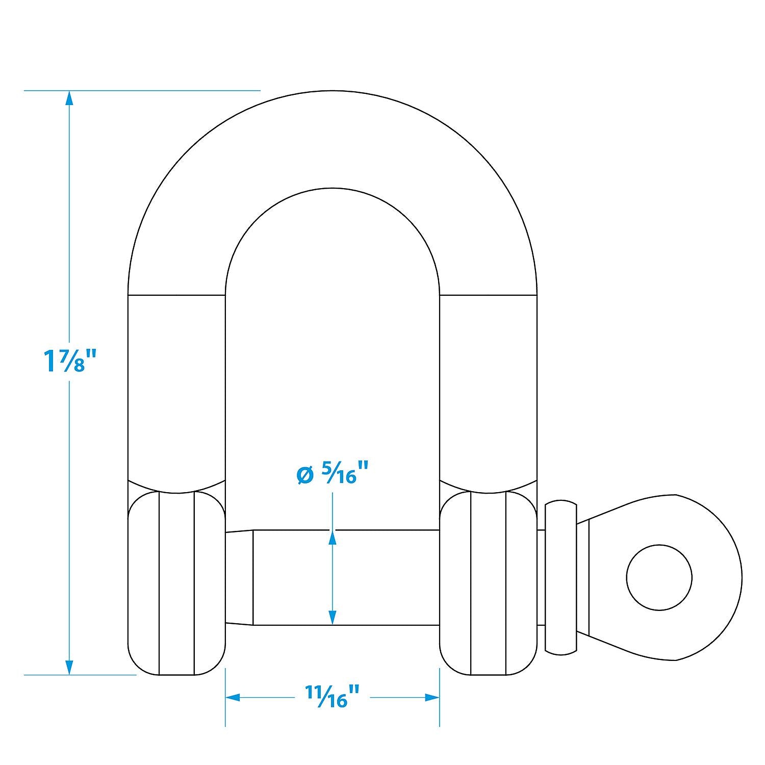 Seachoice Stainless Steel "D" Anchor Shackle