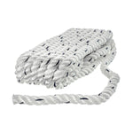 Seachoice Premium 3-Strand Twisted Nylon Dock Line, White With Blue Tracer, 3/8" x 15'