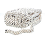 Seachoice Premium 3-Strand Twisted Nylon Dock Line, White With Blue Tracer, 5/8" x 35'