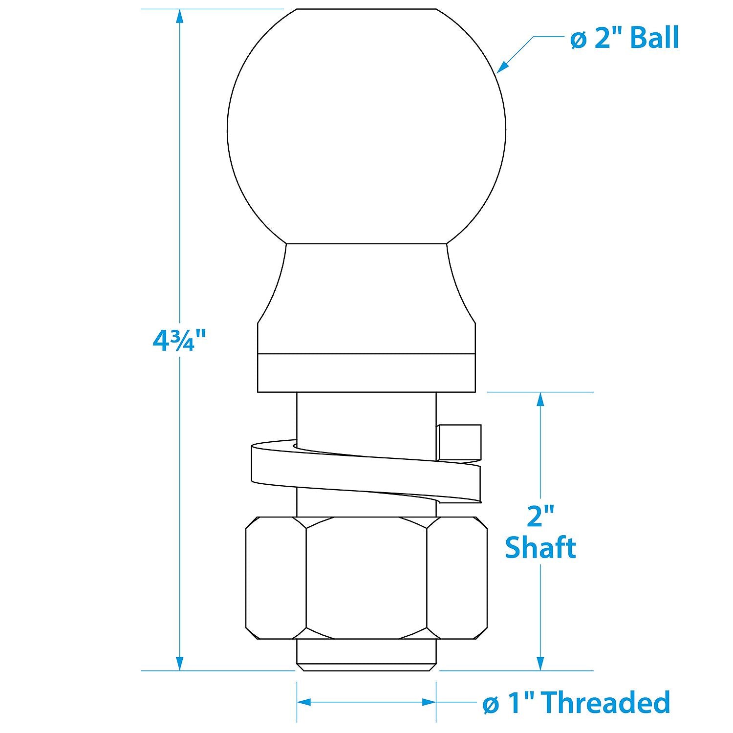 Seachoice Chrome Plated Steel Trailer Coupler Ball