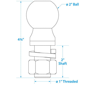 Seachoice Chrome Plated Steel Trailer Coupler Ball