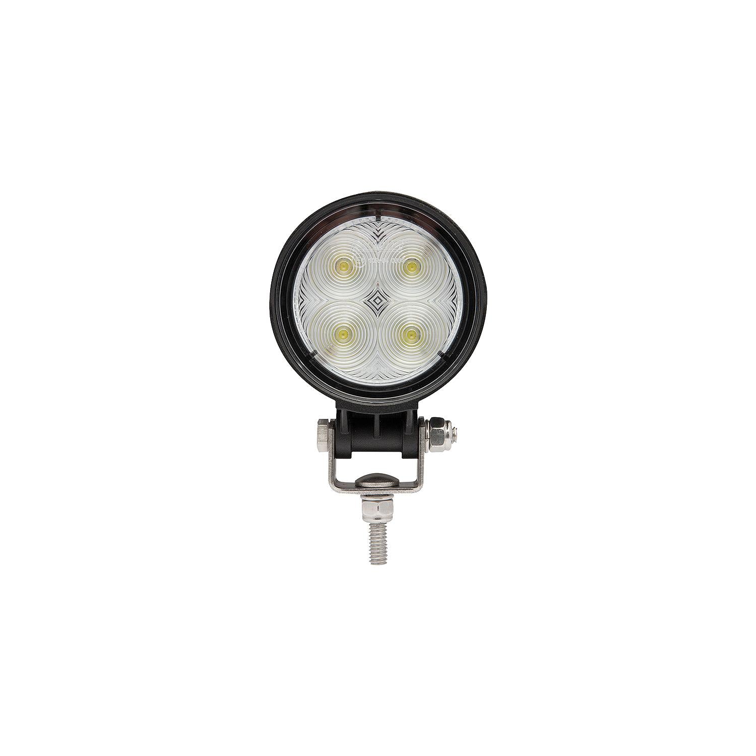 Seachoice 51601 LED Flood Beam Round Work Light, 12/24V, Black Housing, 4 LEDs