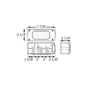 Waterproof Universal Mount Combination Tail Light
8-Function, Driver Side