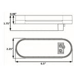 Seachoice 52831 LED 6" Oval Sealed Tail Light Kit For Flush Mount