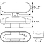 Seachoice 52931 3-Function Sealed Oval Flush-Mount Tail Light