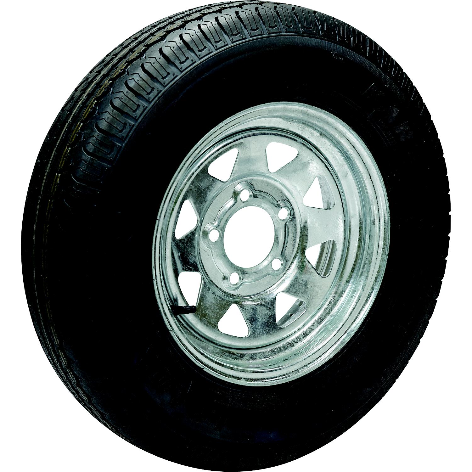 Seachoice 53414 ST205/75D14C/5H KR558 14" Galvanized Spoke, 5-Lug on 4-1/2" Bias Tire & Wheel Assembly