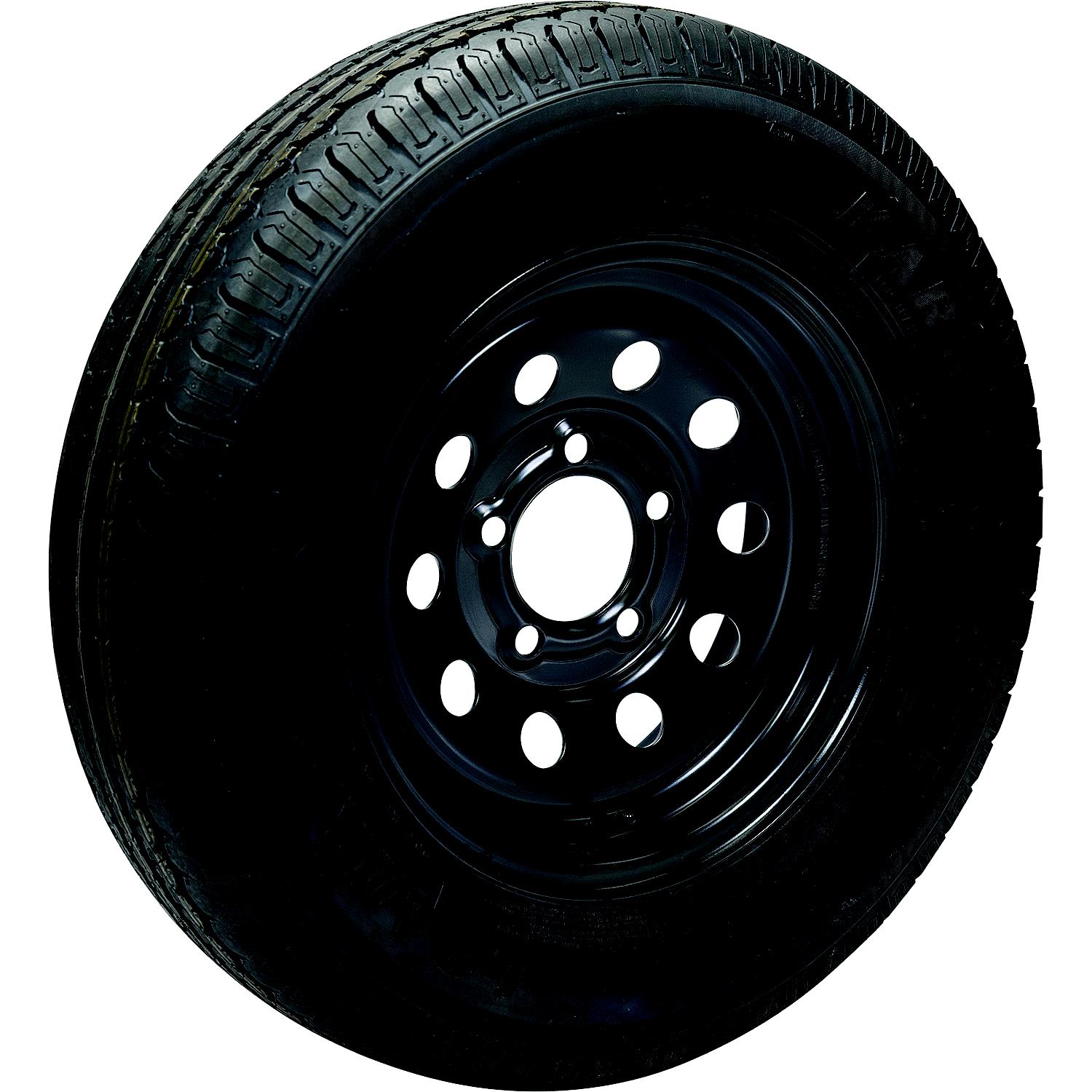 Seachoice 53416 ST205/75D14C/5H KR558 14" Black Modular, 5-Lug on 4-1/2" Bias Tire & Wheel Assembly