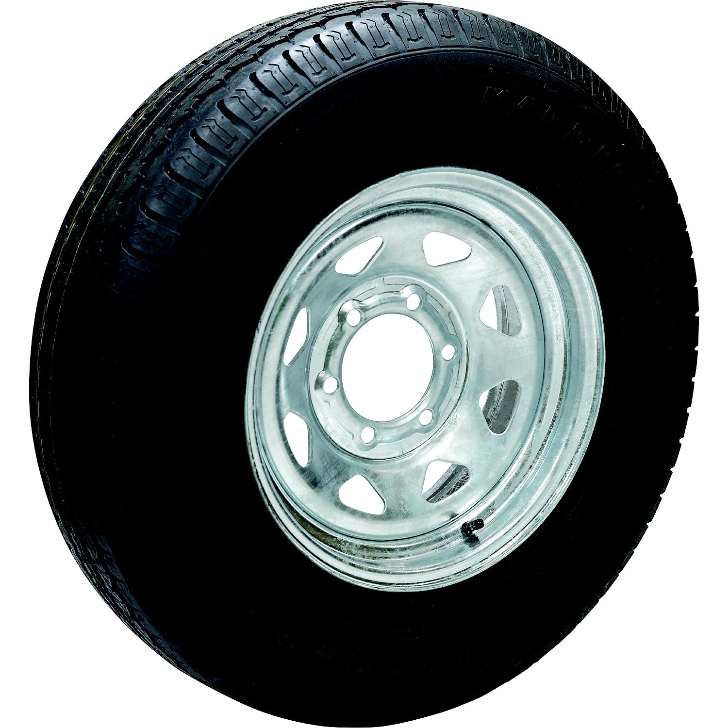 Seachoice 53441 ST235/80R16E/8H KR35 16" Galvanized Spoke, 8-Lug on 5-1/2" Radial Tire & Wheel Assembly