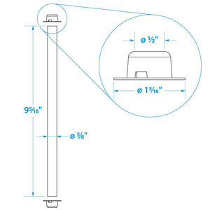 Seachoice Zinc Plated Steel Roller Shaft Includes 2 Pal Nuts