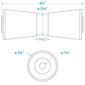 Heavy Duty Keel Roller10 -5/8 Id(Bulk