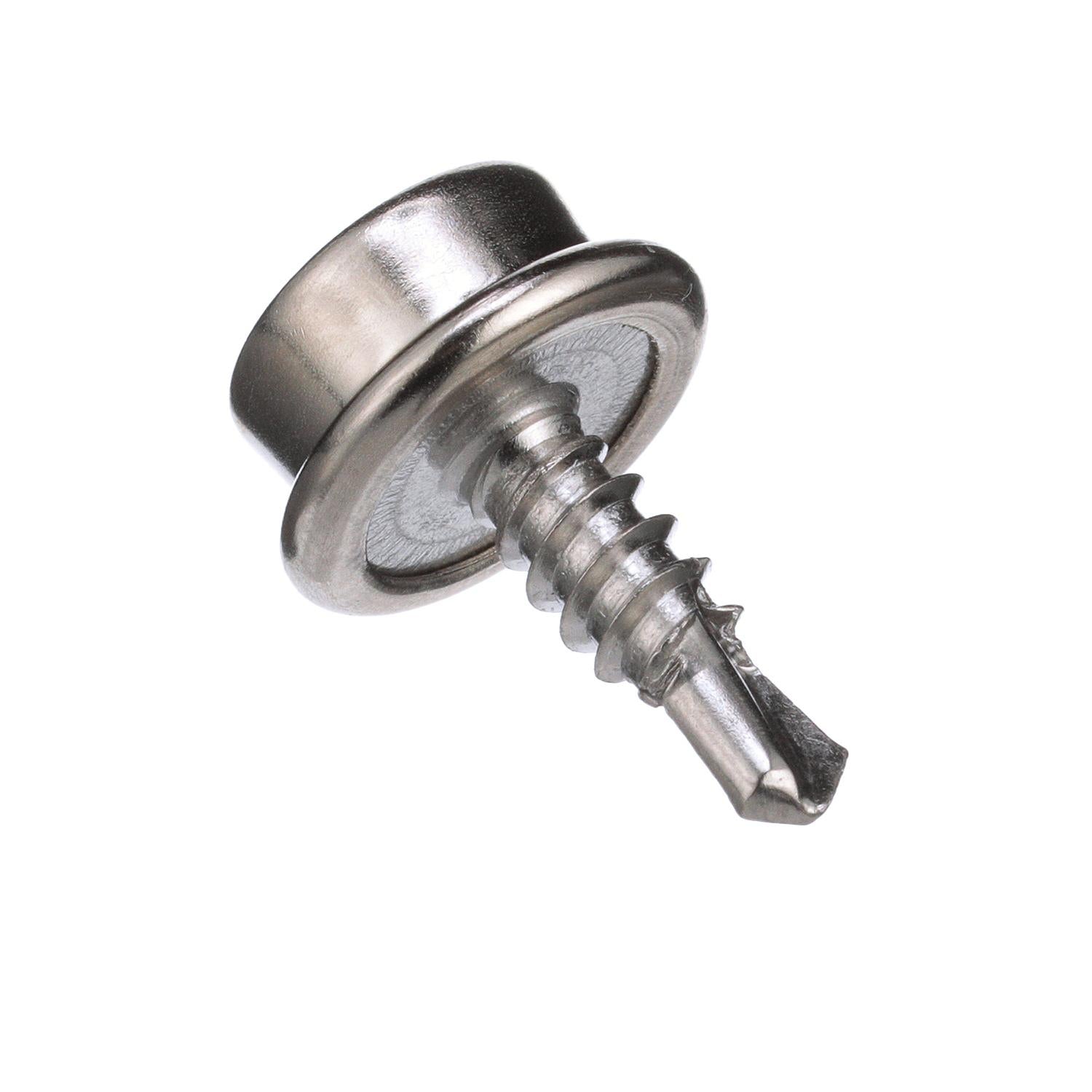 Button Stud Self-Drilling Screw 1/2in, 1/PK