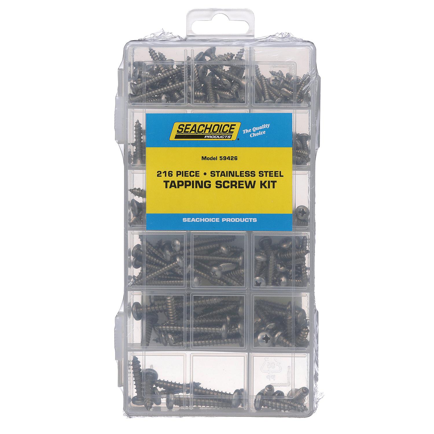 Seachoice Stainless Steel Tapping Screw Kit - 216 Piece